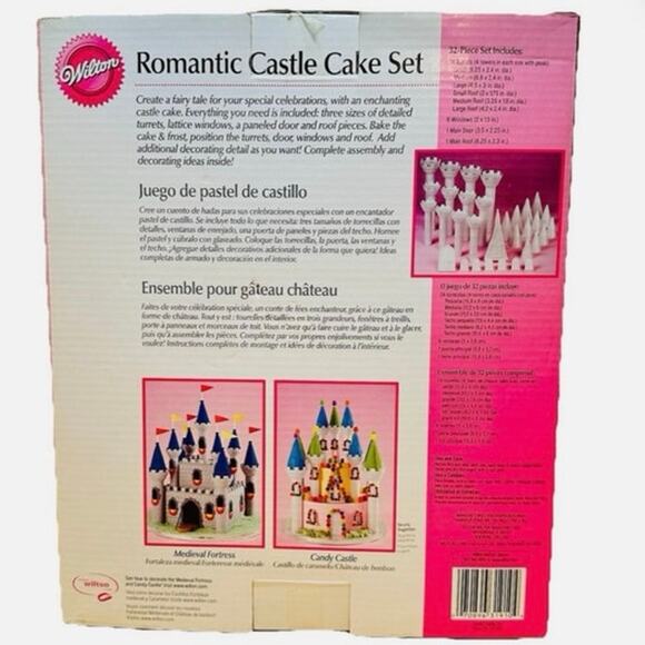 Wilton Romantic Castle Cake Set 32 pcs Open Box Pieces Still in Plastic - Picture 7 of 13